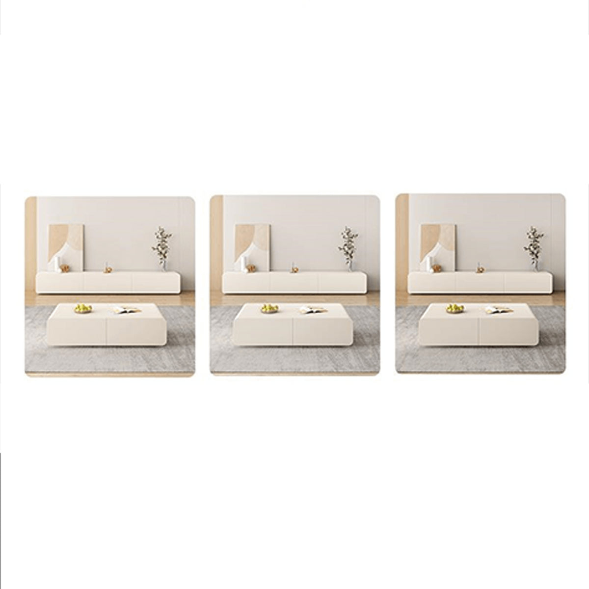 Modern Beige Pine Wood TV Cabinet for Stylish Living Rooms hjl-1208