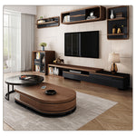 Stylish Brown-Black TV Cabinet for Modern Living Rooms hjl-1214