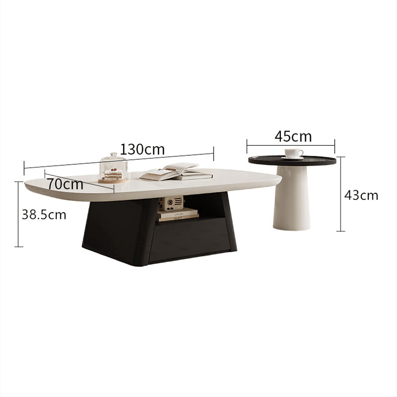 Stylish Multicolor Tea Table - White, Black, Beige, Brown Options Available hjl-1219