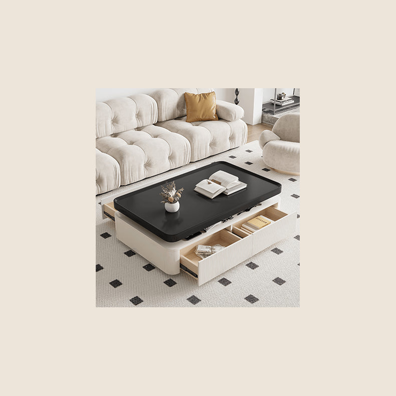 Stylish Black and White Pine Wood Tea Table for Modern Living Spaces hjl-1222
