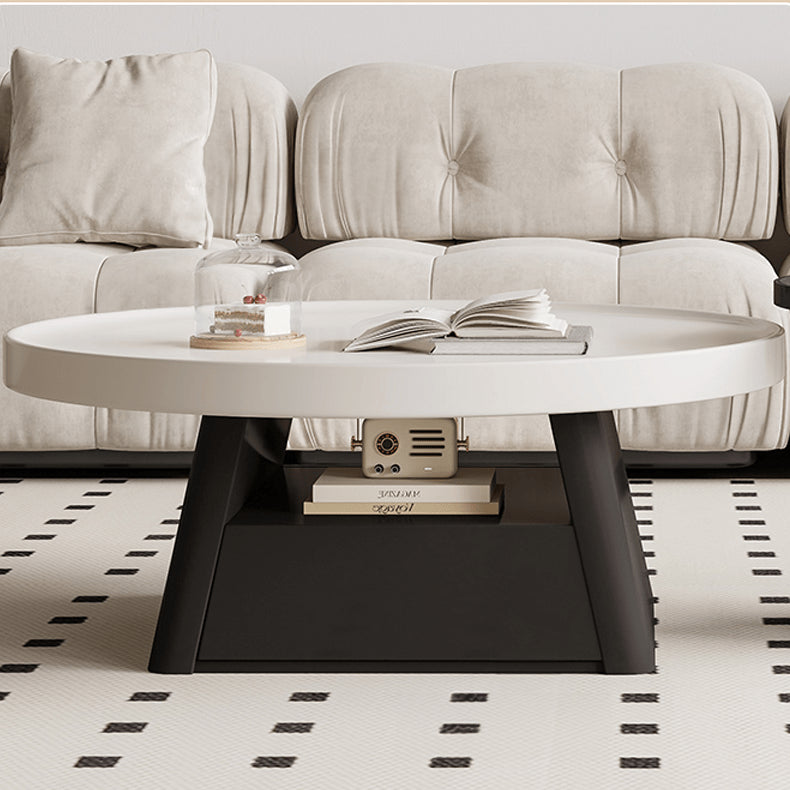 Sleek Modern Tea Table in Elegant White and Black Finish - Perfect for Stylish Living Spaces hjl-1226