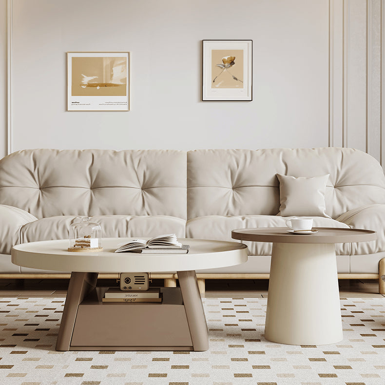 Elegant Beige Brown Tea Table for Cozy Living Spaces hjl-1228