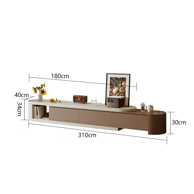 Stylish Brown Beige TV Cabinet for Modern Living Rooms hjl-1229