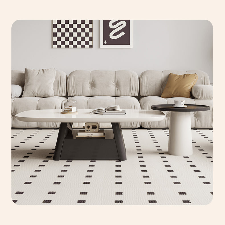 Modern White & Black Pine Wood Tea Table - Stylish & Elegant Design for Your Living Room hjl-1232