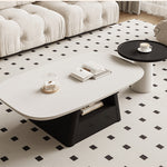 Modern White & Black TV Cabinet with Pine Wood Accents hjl-1233