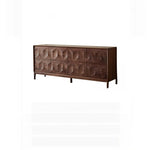 Stylish Black Walnut Wood Cabinet with Unique Geometric Design - Modern Home Storage Solution hjy-5006