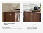 Stylish Black Walnut Wood Cabinet with Unique Geometric Design - Modern Home Storage Solution hjy-5006