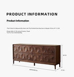 Stylish Black Walnut Wood Cabinet with Unique Geometric Design - Modern Home Storage Solution hjy-5006
