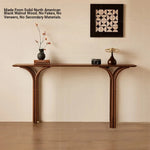 Elegant Solid Black Walnut Console Table – Modern Minimalist Design for Stylish Home Décor hjy-5008