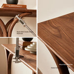 Elegant Solid Black Walnut Console Table – Modern Minimalist Design for Stylish Home Décor hjy-5008
