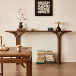 Elegant Solid Black Walnut Console Table – Modern Minimalist Design for Stylish Home Décor hjy-5008