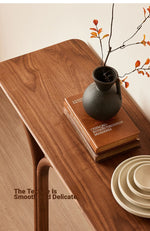 Elegant Solid Black Walnut Console Table – Modern Minimalist Design for Stylish Home Décor hjy-5008