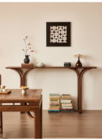 Elegant Solid Black Walnut Console Table – Modern Minimalist Design for Stylish Home Décor hjy-5008