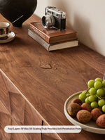 Stylish Black Walnut Wood Cabinet with Modern Geometric Design – Perfect for Home Décor and Storage hjy-5010