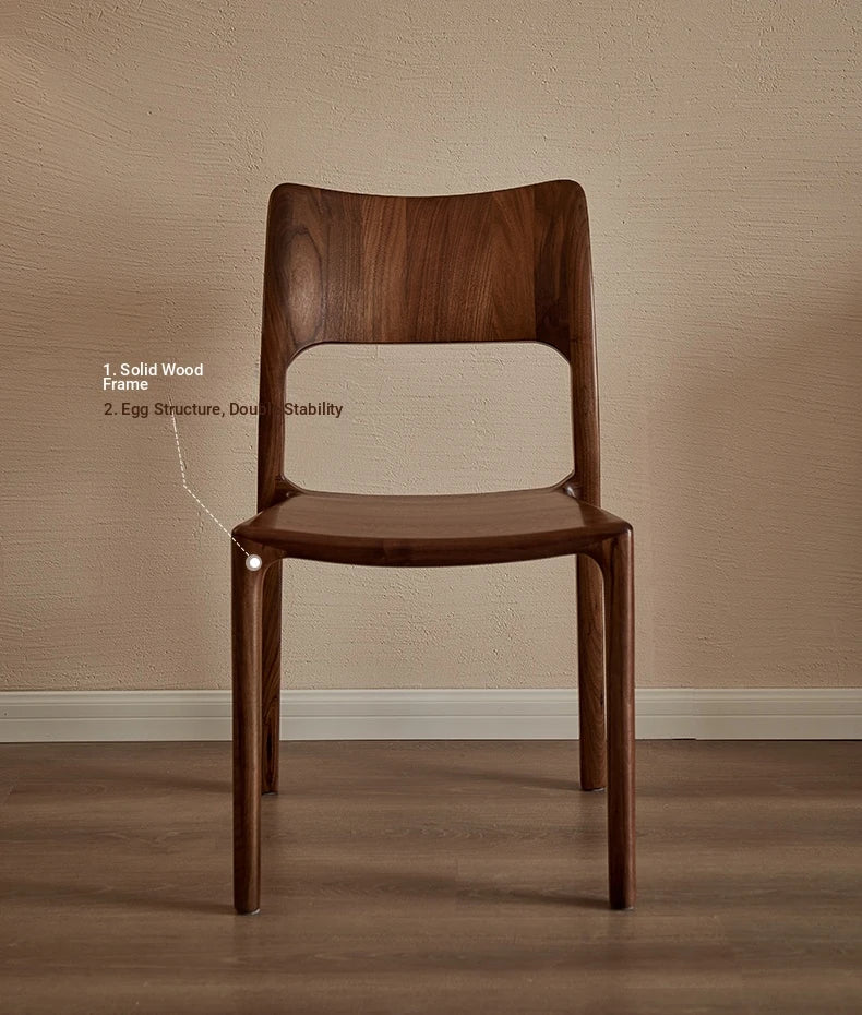 Stylish Black Walnut Wood Dining Chair - Modern Design for Home & Office Decor hjy-5014