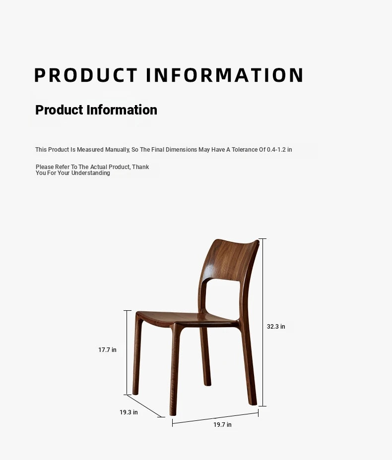 Stylish Black Walnut Wood Dining Chair - Modern Design for Home & Office Decor hjy-5014