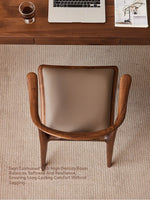 Stylish Black Walnut Wood Chair with Techno Fabric Seating – Modern Design for Home or Office hjy-5016