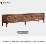 Stylish Black Walnut TV Cabinet with Geometric Design – Modern Living Room Furniture hjy-5017