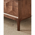 Stylish Black Walnut Wood Tea Table with Drawers – Modern Living Room Furniture hjy-5018