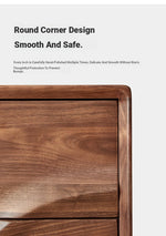 Stylish Black Walnut Wood Cabinet with Wave Design – Modern Storage Solution for Any Room hjy-5019