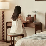 Elegant Black Walnut Makeup Table with Sleek Design and Storage Solutions - Perfect for Your Beauty Routine hjy-5020