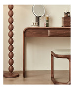Elegant Black Walnut Makeup Table with Sleek Design and Storage Solutions - Perfect for Your Beauty Routine hjy-5020