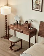 Elegant Black Walnut Makeup Table with Sleek Design and Storage Solutions - Perfect for Your Beauty Routine hjy-5020