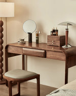 Elegant Black Walnut Makeup Table with Sleek Design and Storage Solutions - Perfect for Your Beauty Routine hjy-5020