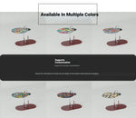 Stylish Tempered Glass Tea Table with Colorful Decorative Top - Modern Stainless Steel Design for Living Room and Office hjzjl-5195