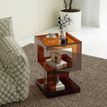 Stylish Acrylic Bedside Cupboard - Modern Multi-Functional Side Table for Home Decor hjzjl-5196