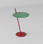 Stylish Glass and Stainless Steel Tea Table with Unique Green Design - Perfect for Modern Living Spaces! hjzjl-5198