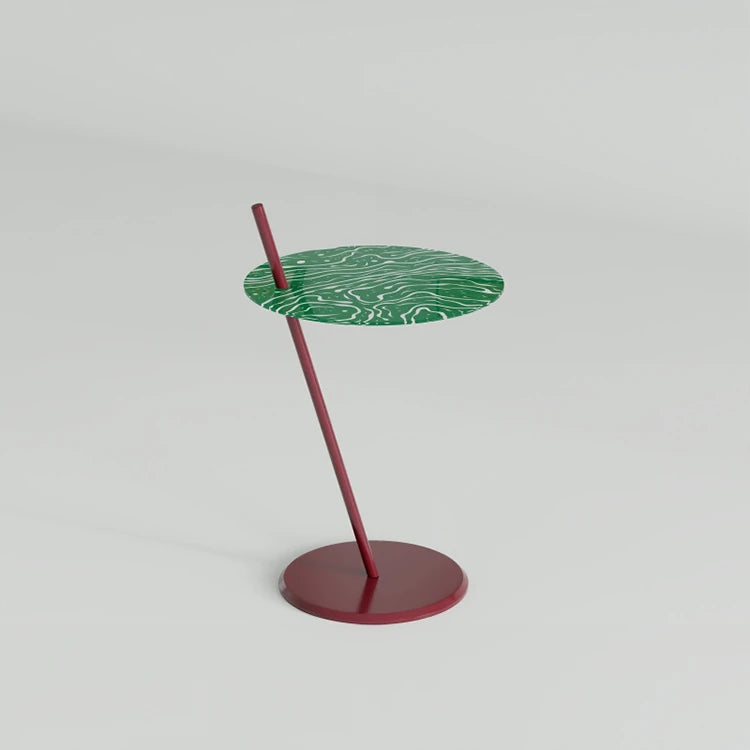 Stylish Glass and Stainless Steel Tea Table with Unique Green Design - Perfect for Modern Living Spaces! hjzjl-5198