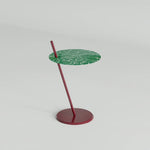 Stylish Glass and Stainless Steel Tea Table with Unique Green Design - Perfect for Modern Living Spaces! hjzjl-5198