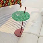 Stylish Glass and Stainless Steel Tea Table with Unique Green Design - Perfect for Modern Living Spaces! hjzjl-5198