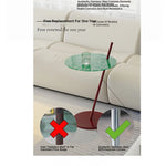 Stylish Glass and Stainless Steel Tea Table with Unique Green Design - Perfect for Modern Living Spaces! hjzjl-5198