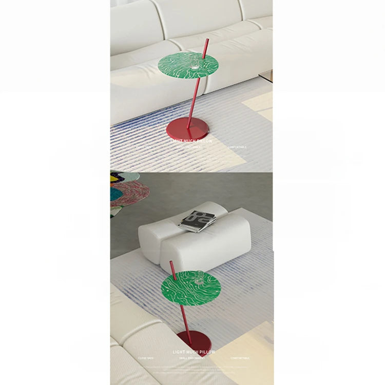 Stylish Glass and Stainless Steel Tea Table with Unique Green Design - Perfect for Modern Living Spaces! hjzjl-5198