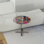 Stylish Round Tea Table with Tempered Glass Top and Stainless Steel Base - Perfect for Modern Living Spaces hjzjl-5200