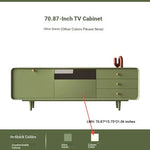 Modern Minimalist TV Cabinet in Stylish Green with Storage Drawers - Perfect for Contemporary Living Rooms hko-4607