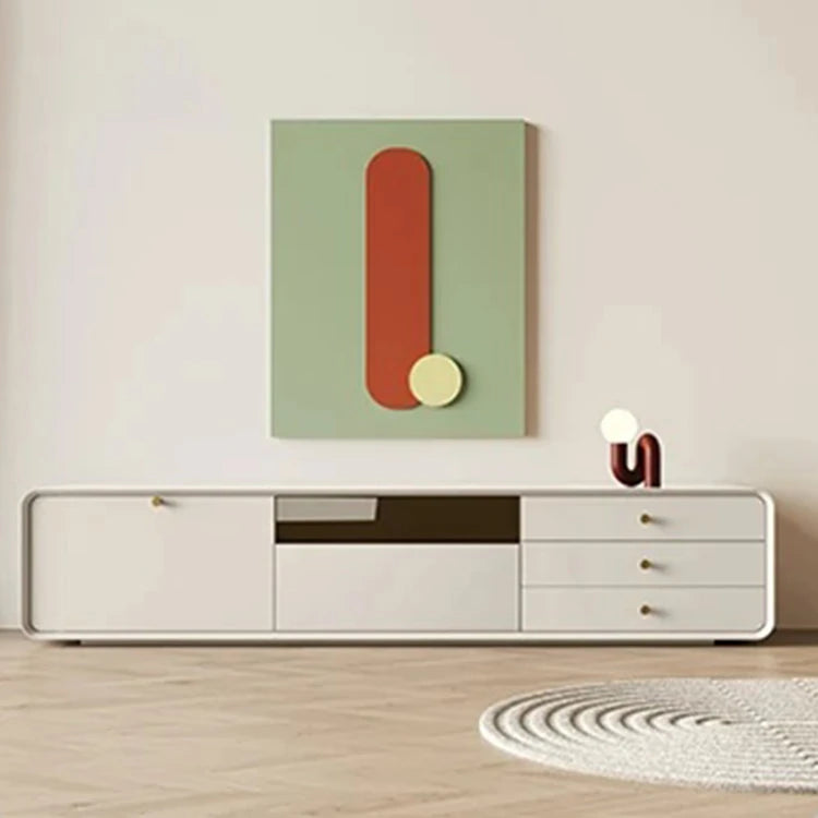 Modern Minimalist TV Cabinet in Stylish Green with Storage Drawers - Perfect for Contemporary Living Rooms hko-4607