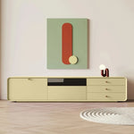 Modern Minimalist TV Cabinet in Stylish Green with Storage Drawers - Perfect for Contemporary Living Rooms hko-4607