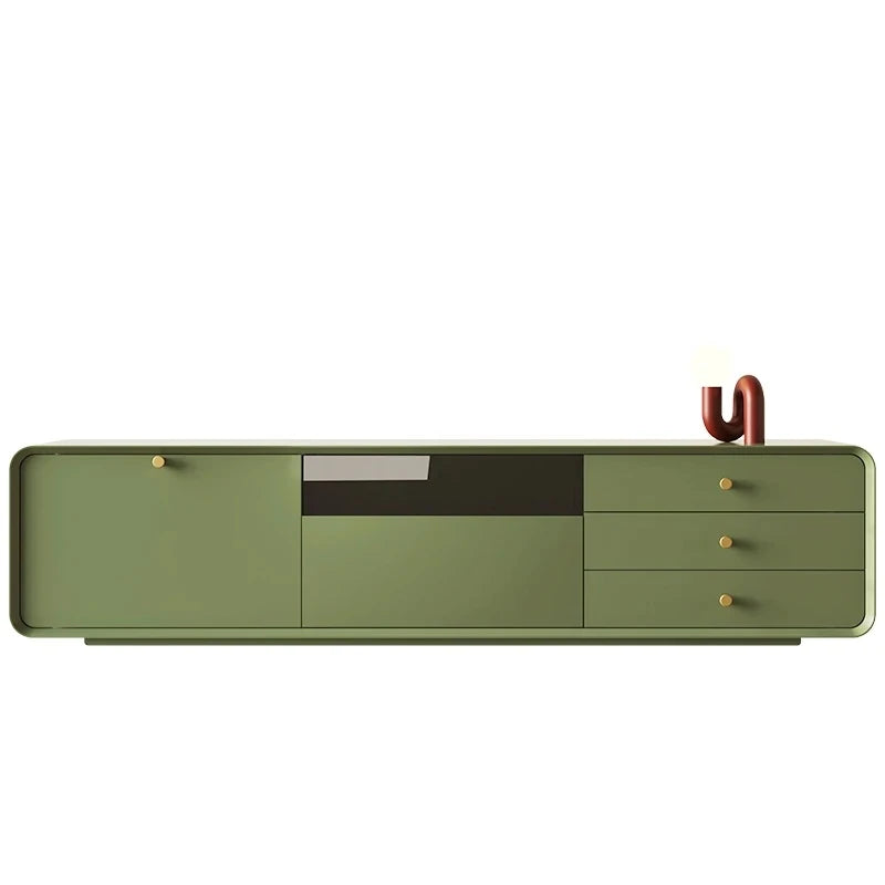 Modern Minimalist TV Cabinet in Stylish Green with Storage Drawers - Perfect for Contemporary Living Rooms hko-4607