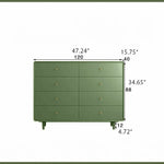 Modern Minimalist Bedroom Cabinet - Elegant Density Board Storage Chest with 8 Drawers for Stylish Organization hko-4608