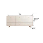 Modern Minimalist Bedroom Cabinet - Elegant Density Board Storage Chest with 8 Drawers for Stylish Organization hko-4608
