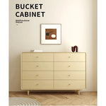 Modern Minimalist Bedroom Cabinet - Elegant Density Board Storage Chest with 8 Drawers for Stylish Organization hko-4608