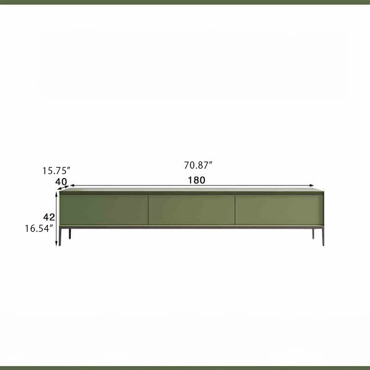 Modern Minimalist Green TV Cabinet - Stylish Density Board Entertainment Center with Storage Solutions hko-4609