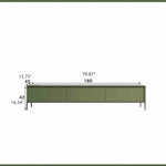 Modern Minimalist Green TV Cabinet - Stylish Density Board Entertainment Center with Storage Solutions hko-4609