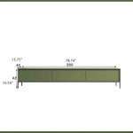 Modern Minimalist Green TV Cabinet - Stylish Density Board Entertainment Center with Storage Solutions hko-4609