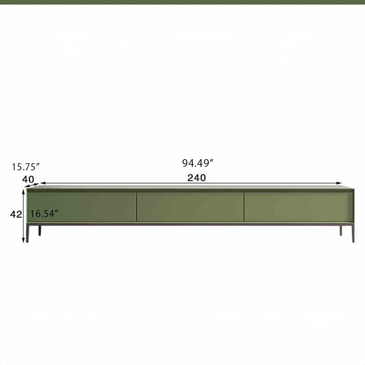 Modern Minimalist Green TV Cabinet - Stylish Density Board Entertainment Center with Storage Solutions hko-4609
