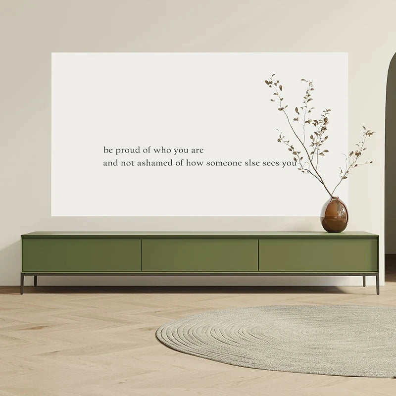 Stylish Green Density Board Cabinet with Sleek Design and Ample Storage for Modern Living Spaces hko-4628