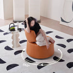 Stylish Beige, Dark Orange, and Khaki Sofa with Pine Wood Accents and Faux Leather Finish hksc-976